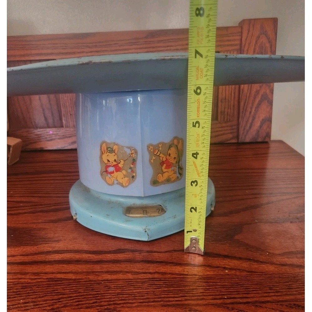 Vintage Blue Baby Nursery Scale Antique Kitchy 1949 Bunnie‎ Decals - Picture 9 of 9